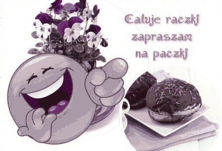 Śmiejąca się emotikonka w tłusty czwartek